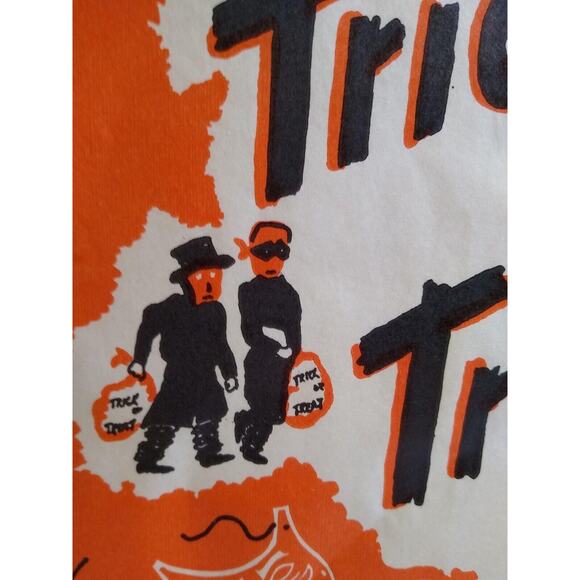 Halloween Oversized Trick Or Treat Paper Candy Goodie Bag Clever Idea Vintage - Picture 6 of 8
